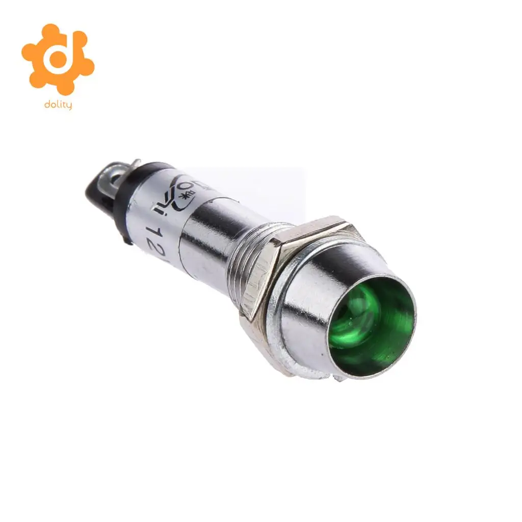 20Pcs 12V DC 8mm Power Indicator Signal Light XD8-1 Led Light Bulb Red+Green