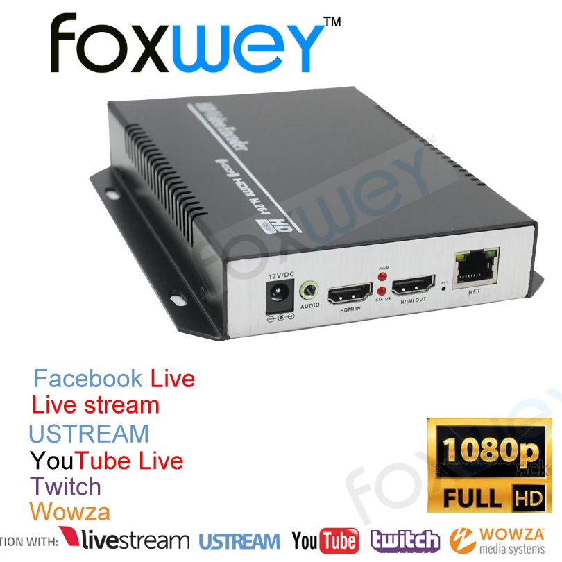 Автономное лучшее живое видео потоковое оборудование к IP для онлайн образования с видео HDMI и аудио вход HDMI петля выход FOXWEY