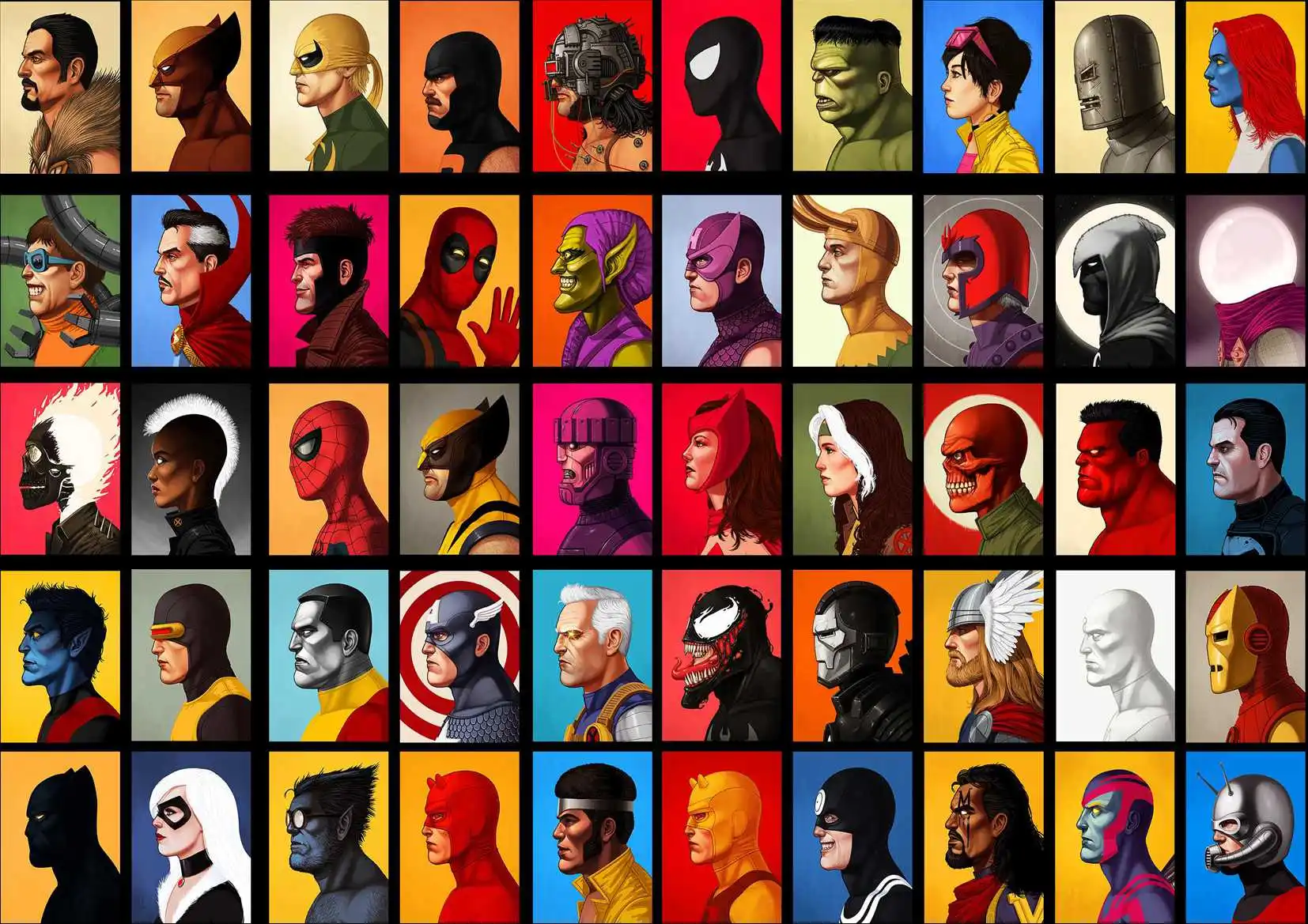 Marvel Character DC Comics Superheros Art Modern Print Poster Decorative Pa...