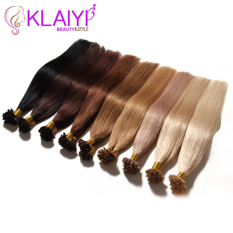 Fusion U Tip Pre Bonded Hair Extensions Straight Brazilian Virgin Hair Natural Hair Tips Keratin Capsule Hair Extensions 50g