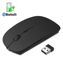 Bluetooth мышь беспроводная компьютерная мышь Silent Mause USB перезаряжаемые эргономичный 2400 точек на дюйм 2,4 г оптический мыши Компьютерные для портативных ПК