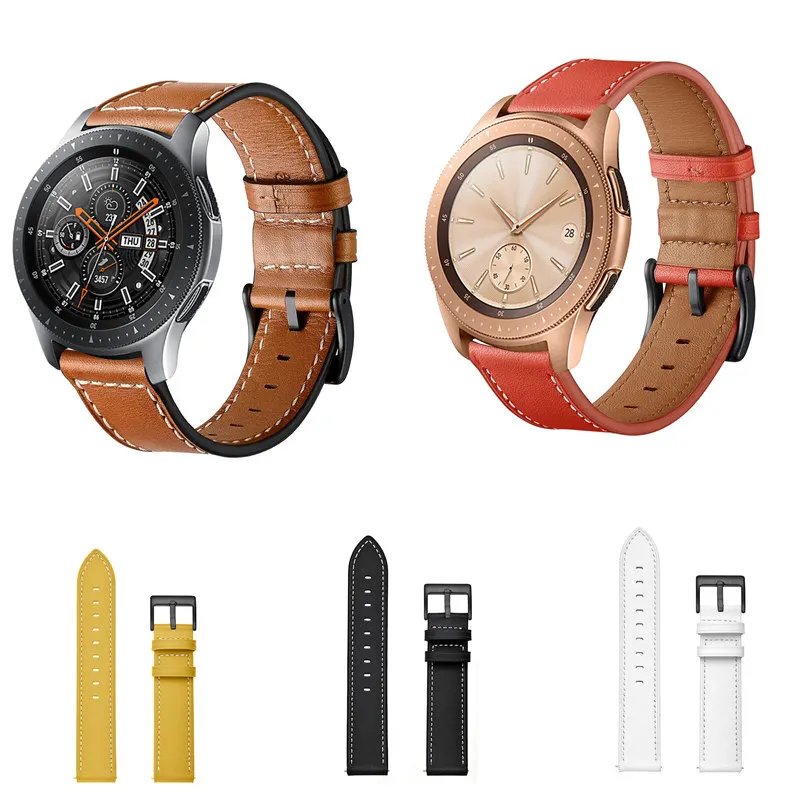 5 видов цветов кожаный ремешок для Samsung Galaxy Watch 46 мм 42 часов ремень НАТО |
