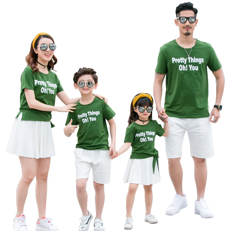 father mother baby dress