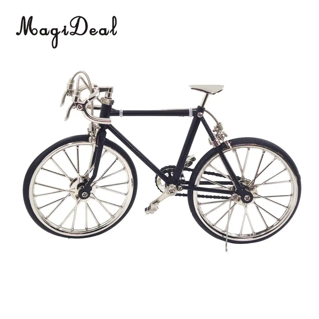 MagiDeal 1/10 Scale Alloy Bicycle Dollhouse Miniatures Furniture Garden Decor for Improving Kids Interest Practical Ability Toy