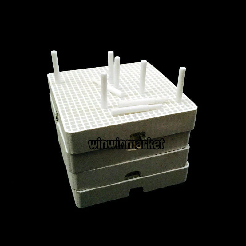 

Dental Lab Honeycomb Square Firing Trays with 20 Zirconia Pins New