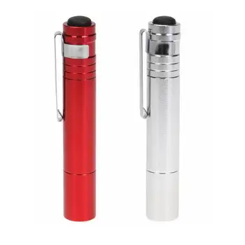 

Pen Lights Portable Mini LED Flashlight Torch Flash Light Work Hunting Lamp High Power Pen Flashlight Red/ Silver