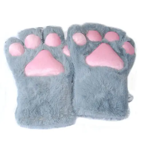 Buy 1 Pair Fluffy Bear Cat Kitten Paw Claw Full Gloves
