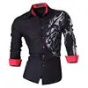 Jeansian Men's Fashion Dress Casual Shirts Button Down Long Sleeve Slim Fit Designer Z001 White2 ► Photo 2/6