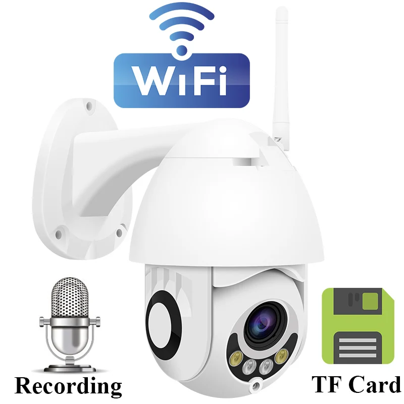 Камера Наружного видеонаблюдения 1080 пикселей PTZ Wi Fi 5 кратный зум 960