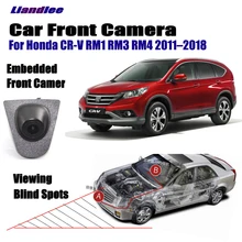 Liandlee Автомобильная Камера Переднего Вида логотип встроенный для Honda CR-V CRV RM1 RM3 RM4 2011- прикуриватель 4," ЖК-монитор