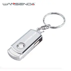 Wansenda USB 2,0 металлический брелок USB флешка 16 ГБ 32 ГБ 64 ГБ 128 ГБ Pendrives 4 ГБ 8 ГБ реальная емкость накопитель usb stick