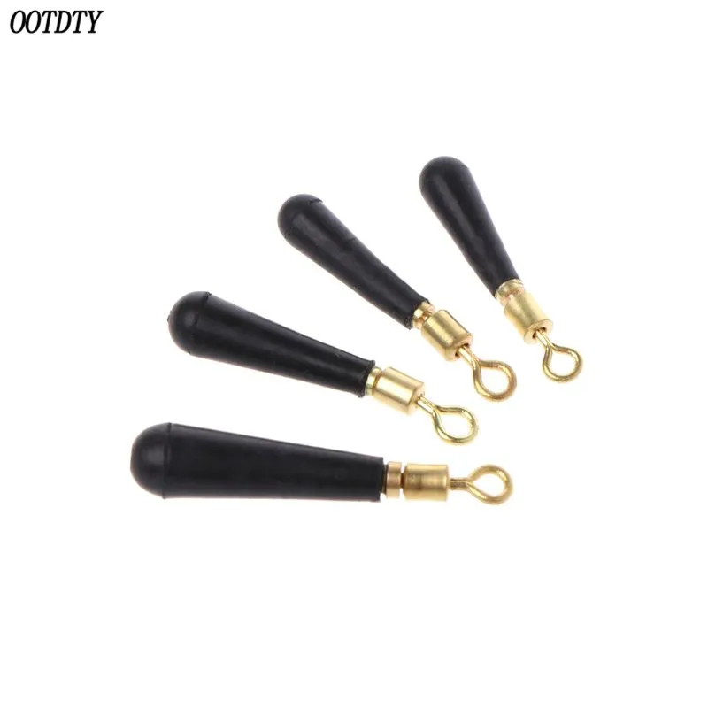 

50 Pcs/Set Fishing Float Bobber Copper Ring Rotation Drift Fleet Quick Tackle Bobbers For Casting Fishing Accessories XS/S/M/L