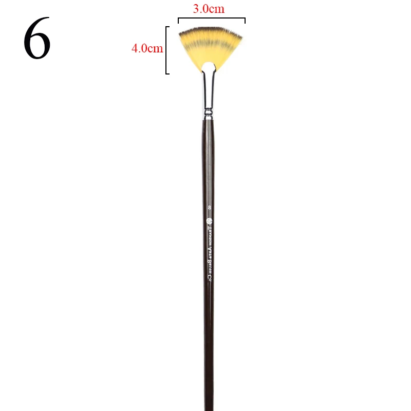 1 шт Профессиональные секторные художественные кисти нейлоновые краски граффити кисти для акриловых красок школьные офисные товары для рукоделия - Цвет: 6