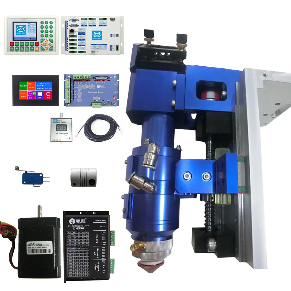 

Automatic feeder Ruida CO2 laser metal and non metal mixed cutting system including head, controller, sensor, motor and driver