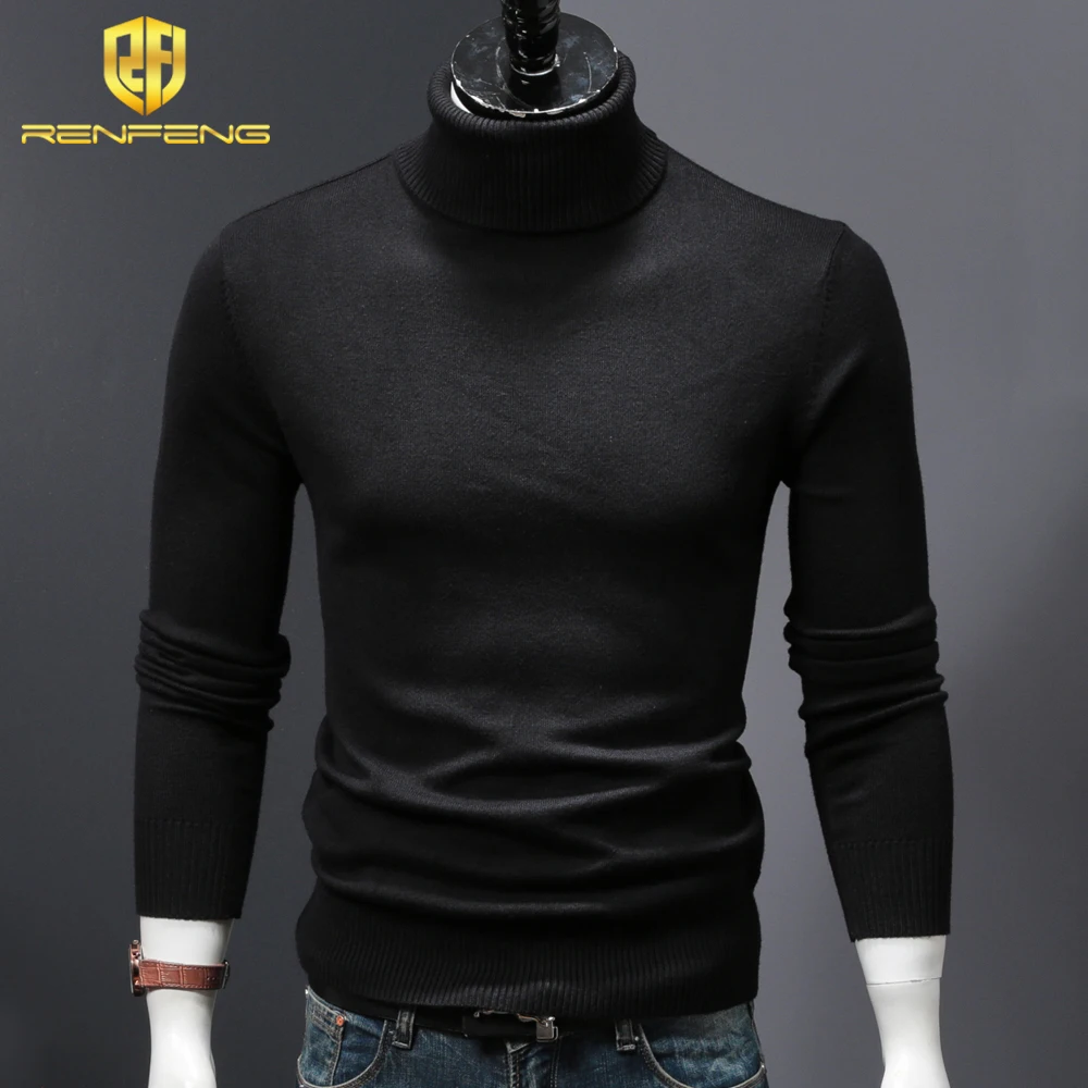 mens wool sweaters 2018 turtleneck men winter shirt christmas sweaters dress man clothes knitwear pullover jumper for male (8)
