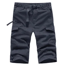 Военный армейский боевой мульти-карманный зеленый Размер pop Hip pop мужские карго шорты черный мешковатый синий хаки хлопок