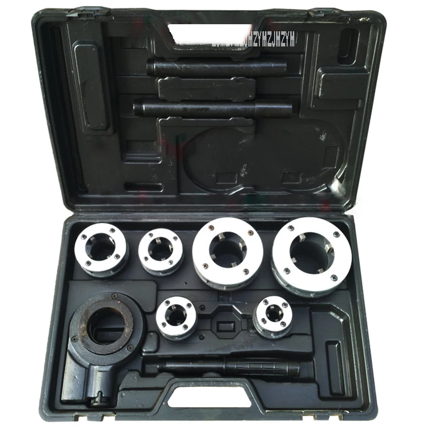 

Quality Portable Handhold Manual Threader Iron Galvanized Pipe Threading Machine Kit 1 Set Plastic Box With 6 Dies Power Tool
