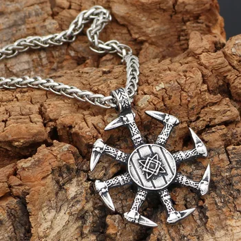 

Kolovrat Slavic (Svetoch) Amulet Sterling stainless steel Norse Viking Pendant necklace