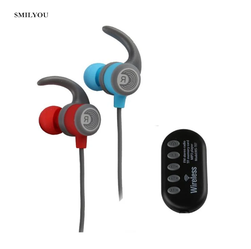 SMILYOU Bluetooth Earphones Sport Wireless Noise Cancelling Headphones Stereo With Microphone FM TF MP3 Player For Phone iPhone bluetooth-earphones