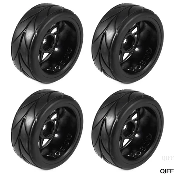 

Drop Ship&Wholesale 4PCS 1/10 Rubber RC Car Tires On Road Wheel Rim Fit For HSP HPI 9068-6081 Diameter 65mm May06
