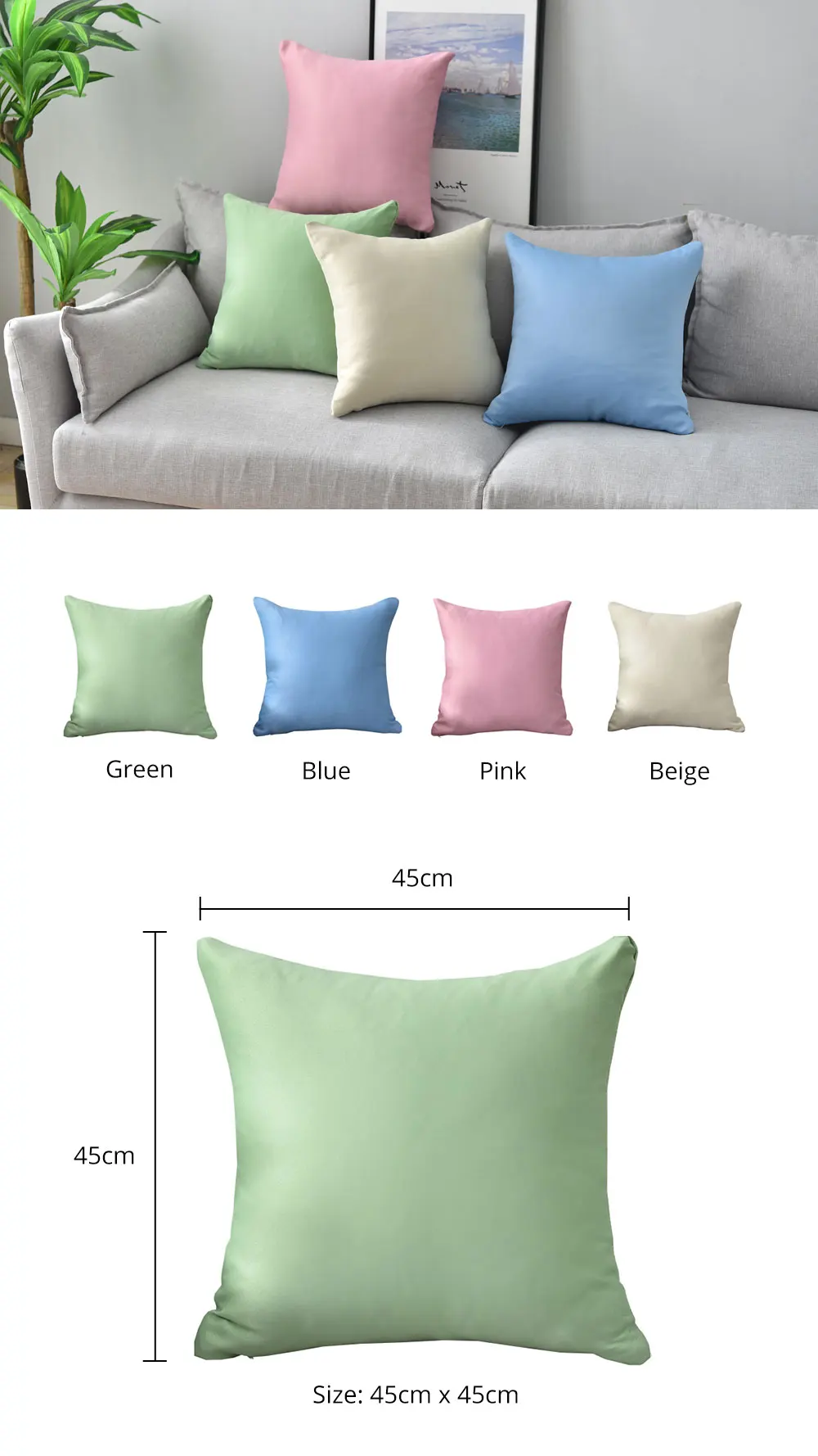 Наволочки NAPEARL, 1 шт., одноцветная тканевая наволочка с нитью, подходит для спальни, кресла, дивана, элегантного домашнего декора
