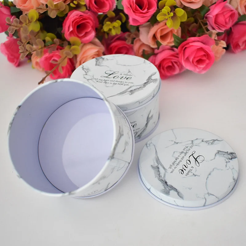 12pcs Mini Metal Marbling Candy Tin Box Wedding Favor Gift Box Jewelry Organizer Tea Soap Gift Storage Box Party Decoration