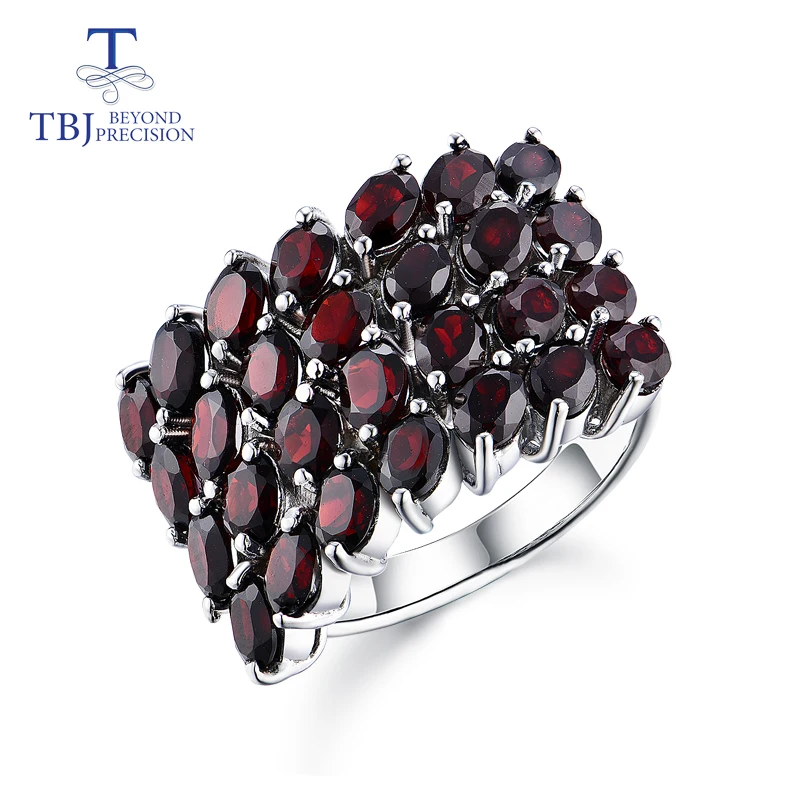 TBJ,new style natural gemstone black garnet rings 925 sterling silver fine jewelry for woman anniversary & birthday nice gift TBJ,new style natural gemstone black garnet rings 925 sterling silver fine jewelry for woman anniversary & birthday nice gift