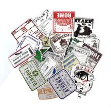 [A LOT]   Personality Retro Postmark Stamp Aviation Sticker European and American Wind RIMOWA Sticker Travel Suitcase Sticker