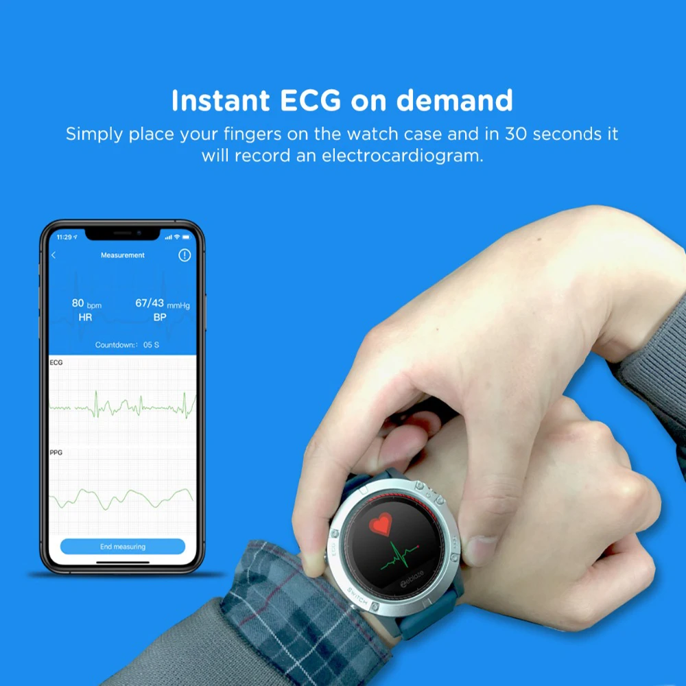 Zeblaze VIBE 3 ЭКГ мгновенный по запросу цветной дисплей пульсометр мульти спортивные