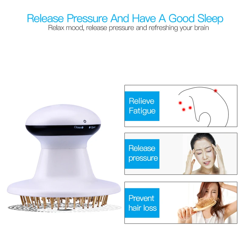 Electric Infrared Massager Stress Relieve Headache Scalp Massage Acupuncture Points Relax Hair Loss Regrowth Brush Slimming 37 Electric Infrared Massager Stress Relieve Headache Scalp Massage Acupuncture Points Relax Hair Loss Regrowth Brush Slimming 37