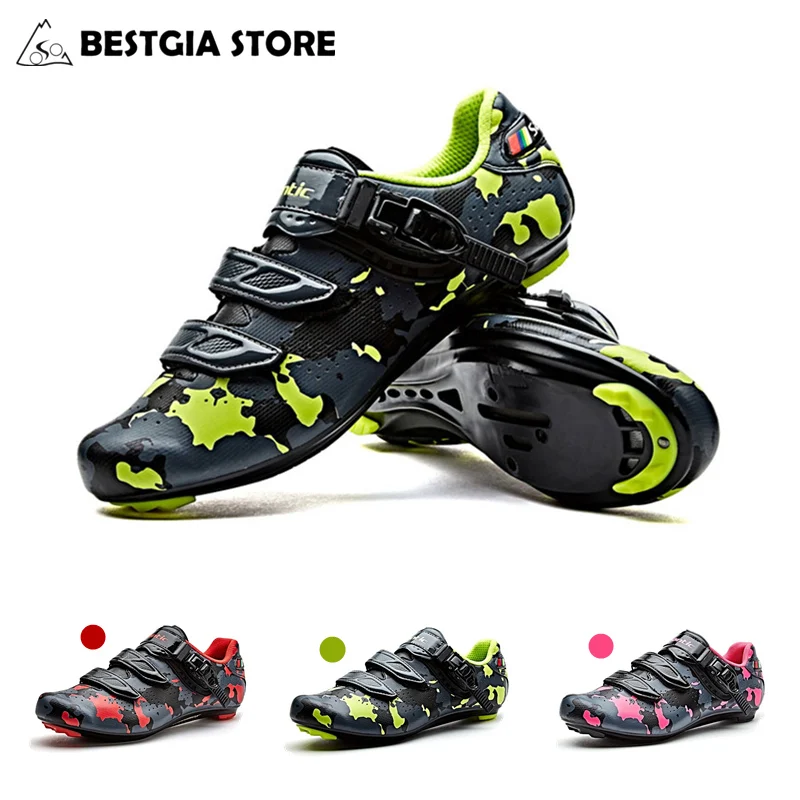 

Santic 2018 Tour De France Cycling Shoes Auto-Locking Pro Athletic Racing Team Road Bicycle Shoes Breathable zapatillas Ciclismo