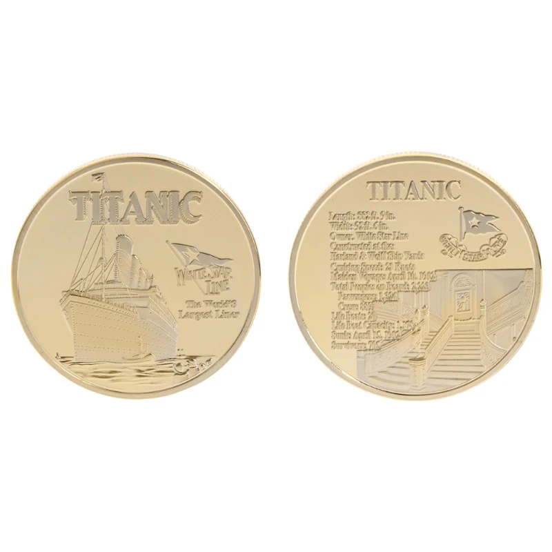 Памятный корабль «Титаник» для монет, коллекционные подарки, BTC Биткоин сплав - Цвет: Золотой
