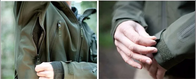 pele militar à prova dwaterproof água jaqueta com capuz + calças