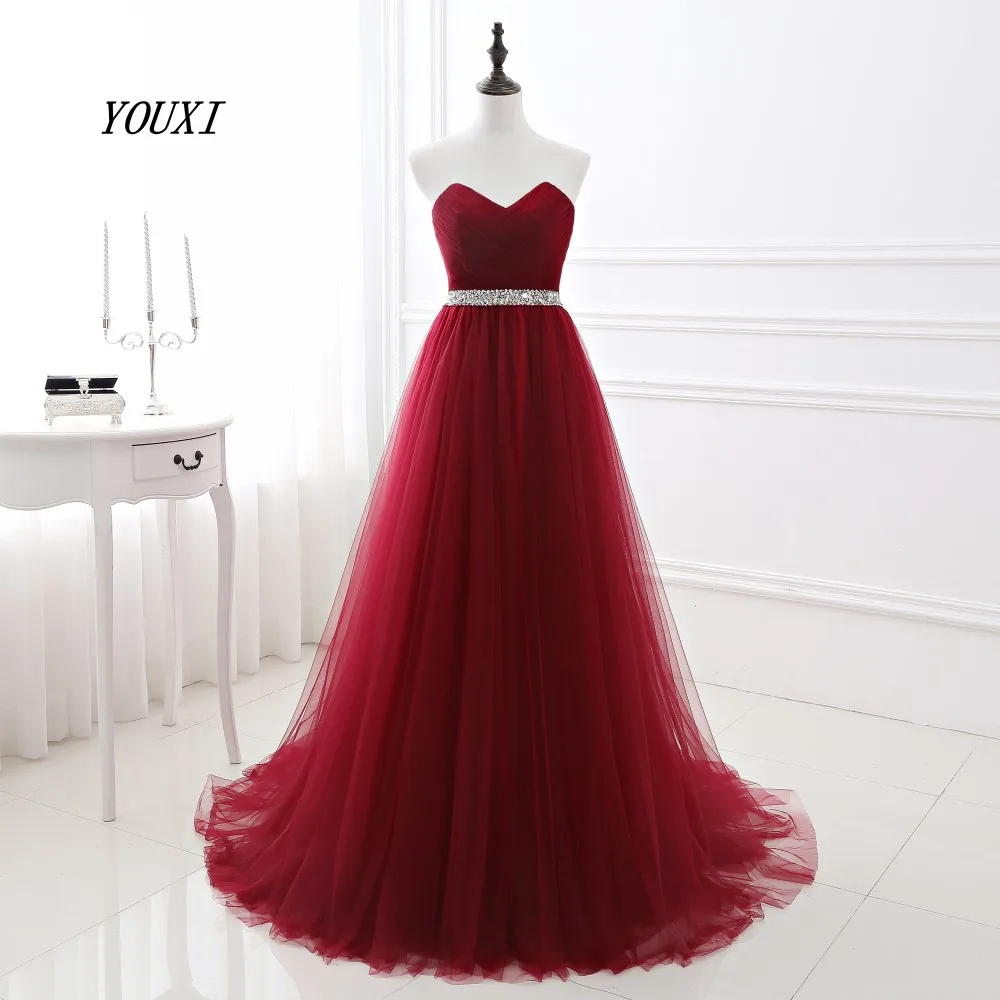 

New Design A-Line Sexy Fashion Long Prom Dresses 2019 Sweetheart Soft Tulle Vestidos de Festa Party Hot Sale Prom Dress