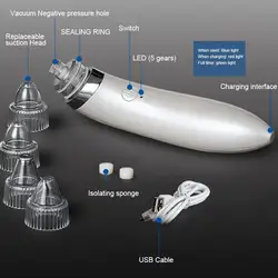 Электрический Очиститель пор для лица, очищающее средство для удаления угрей, набор инструментов для удаления акне, ухаживающее