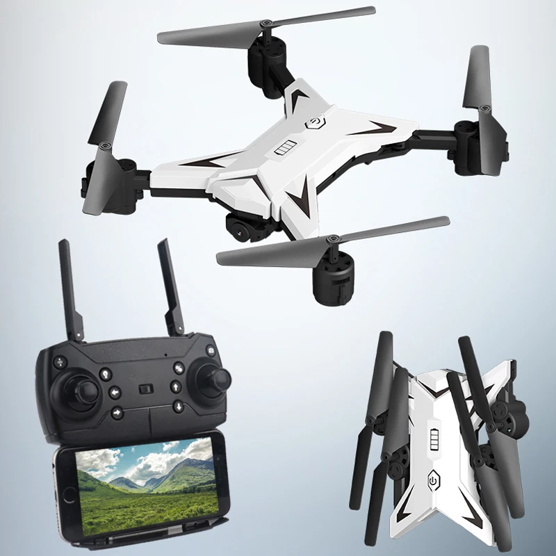 Baratos Nuevo RC helicóptero Drone con cámara HD 1080P WIFI FPV RC Drone profesional plegable Quadcopter 20 minutos de duración de la batería