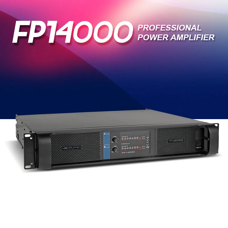 The highest quality line array amplifier music amplifier LAB fp14000q professional quality metal high power amplifier