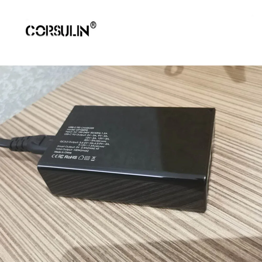 100 Вт USB C Type PD QC 3 0 4 порта быстрая зарядка адаптер питания для Macbook Pro Air HP Lenovo Asus Xiaomi
