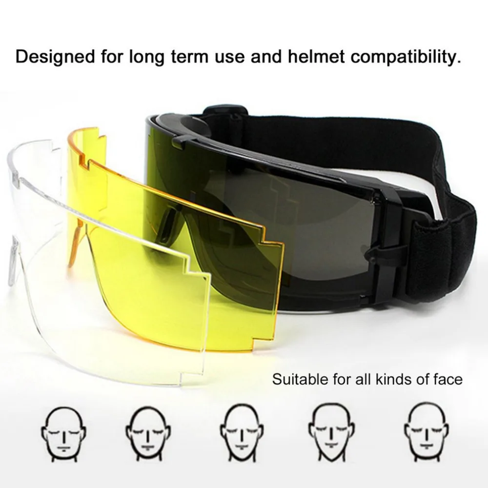Военные очки тактические очки с 3 цветными линзами страйкбол X800 солнцезащитные очки Защита глаз мотоцикл Верховая езда Новинка