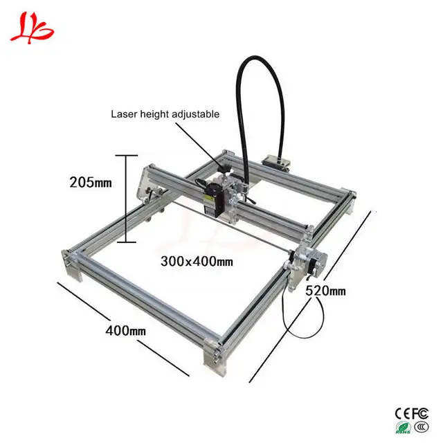 Cheap 15W Metal cnc marking machine DIY laser engraving machine 3040 with height adjustable Cheap 15W Metal cnc marking machine DIY laser engraving machine 3040 with height adjustable