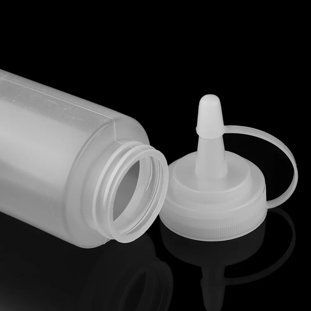 1PC Durable Clear White Accessories Mustard Vinegar Salad Sauce Oil Dispenser Squeeze Bottle Ketchup Jar Kitchen Tool