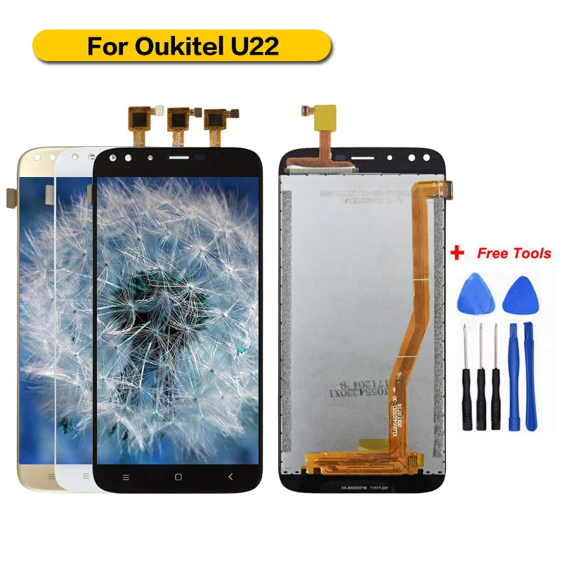 

For Oukitel U22 Display+Touch Screen Assembly Screen For U22 XL0554220X1-30 100% Tested with Free Tools