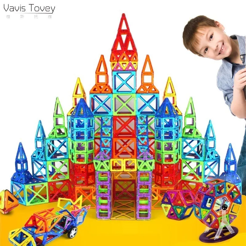 

Vavis Tovey Standard DIY Magnet Pulling Magnetic Building Blocks Assembled Toys Children Gift