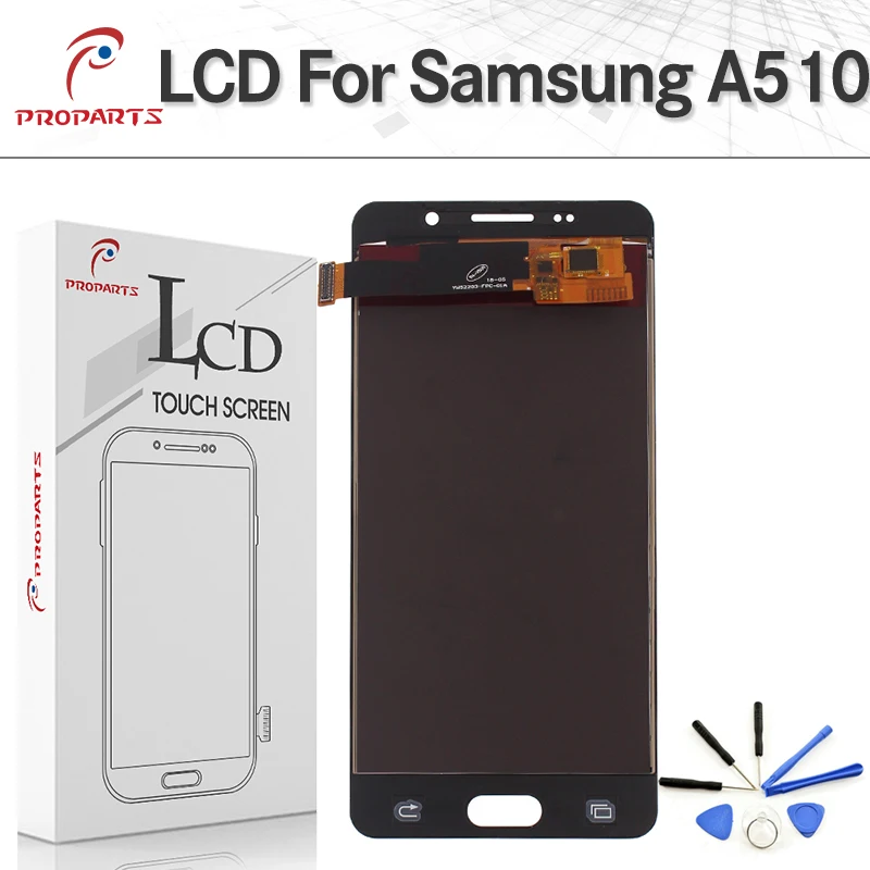 

Adjust Brightness LCD Display for Samsung Galaxy A510 A5 2016 SM-A510FN A510M A510F LCD Screen Touch Digitizer Assembly+Tools