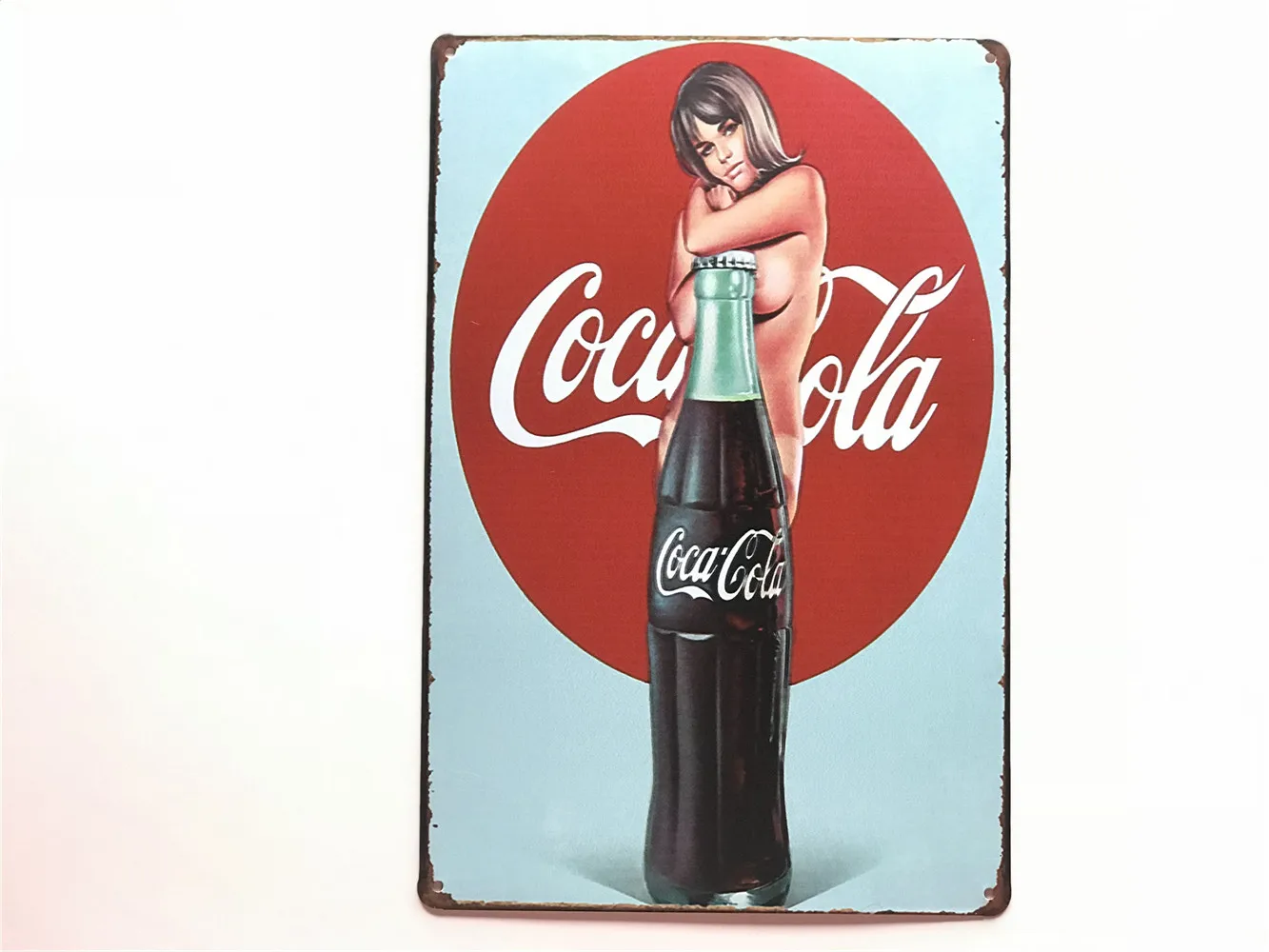 Оловянная металлическая табличка Coke C. 1916 ледяная холодная Ретро Винтажные знаки бар Оловянная вывеска Винтаж 12X8 дюймов - Цвет: 11