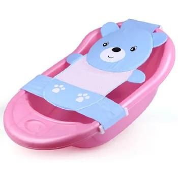 

Adjustable baby bathtub Plastic cartoon pattern Newborn Safety Security Baby Bath Seat Support kids Shower