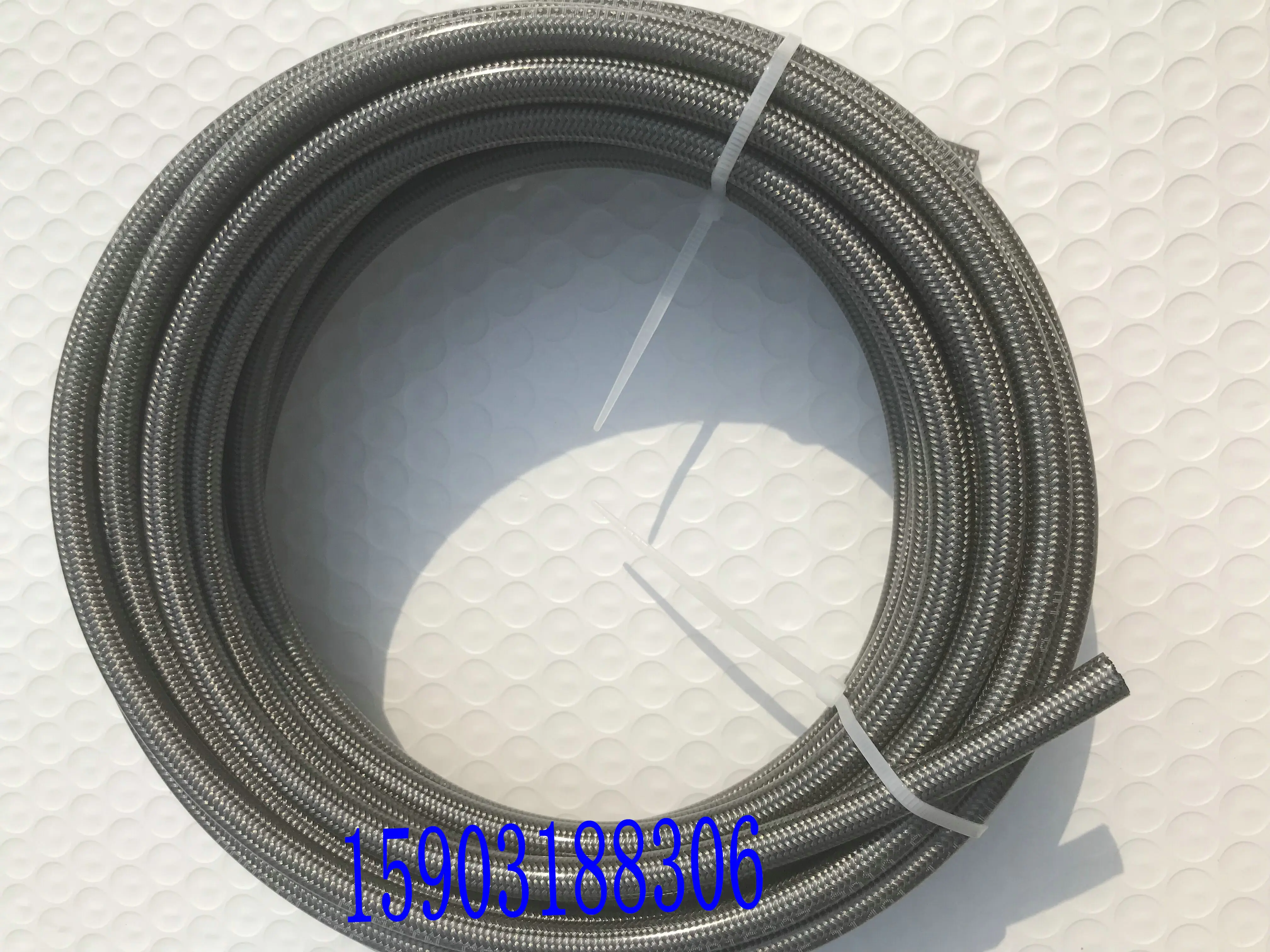 Colorido an3 (3.2mm 1/8 "id) coberto pvc trançado aço inoxidável corrida de linhas de mangueira de freio 5m-4