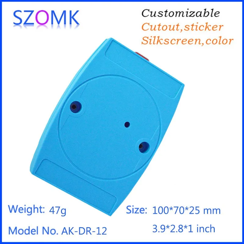 

2 pcs free shipping abs material high quality case housing for din rails electronics device and design box cabinet 100*70*25mm