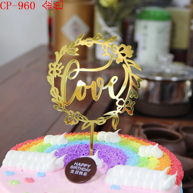 

20 pcs acrylic love garland wedding cake topper wedding cake decoration