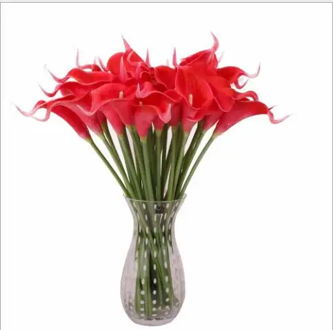 

calla 10 pcs PU mini horseshoe lilies calla simulation flower Wedding home photography decoration Artificial flowers